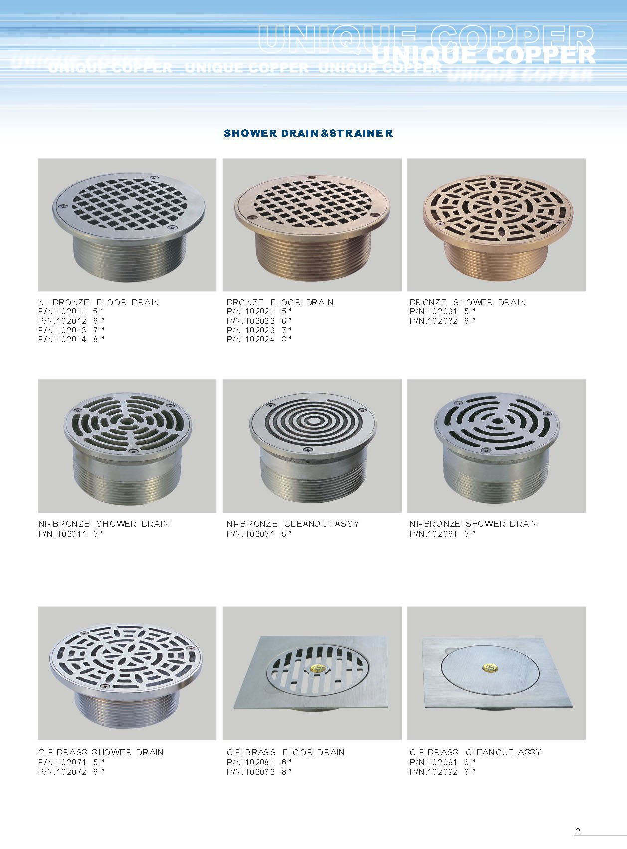 NickelBronze Floor Drain